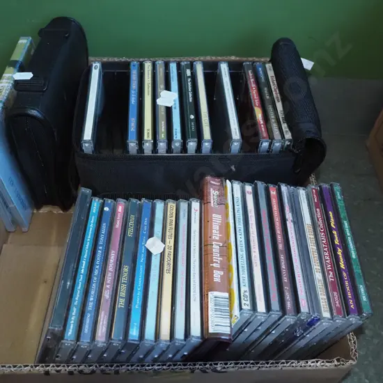 box of CDs