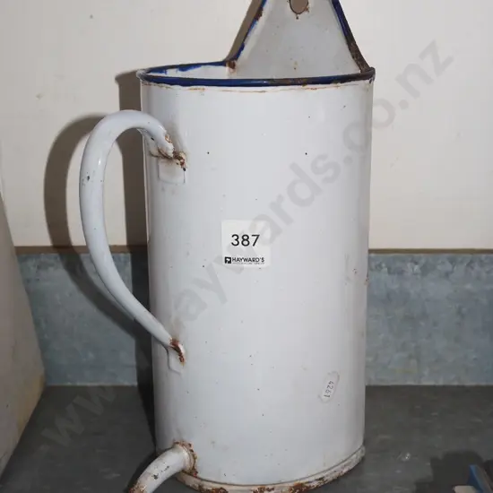 enamel wall mounted jug with spout