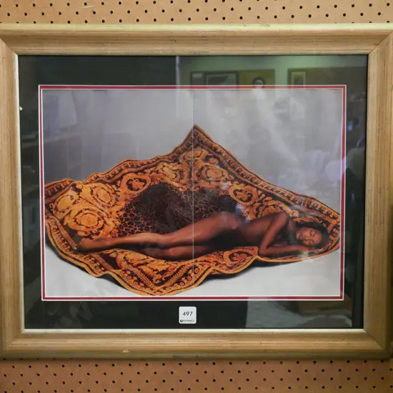 framed magazine print - nude