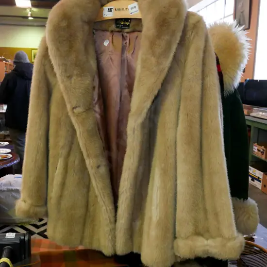 ladies faux fur coat