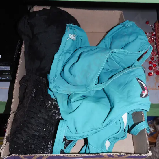 box; vintage togs, scarves