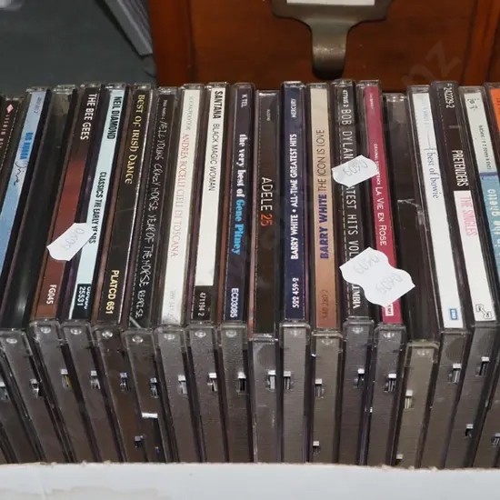 box of CDs