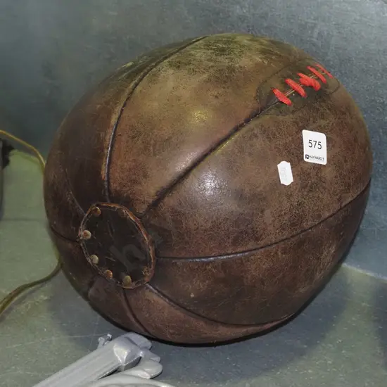 vintage leather medicine ball