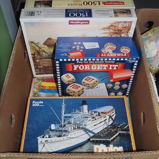 box; puzzles, Forget it board game