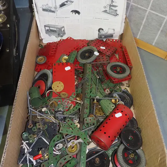 box of vintage Meccano