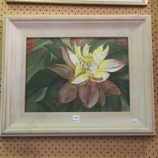 framed watercolour - flower