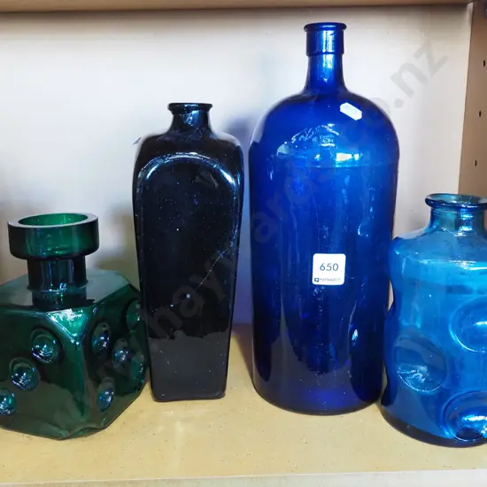 4x glass bottles