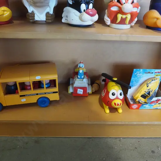 shelf of toys