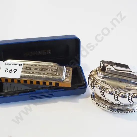 harmonica, table top lighter