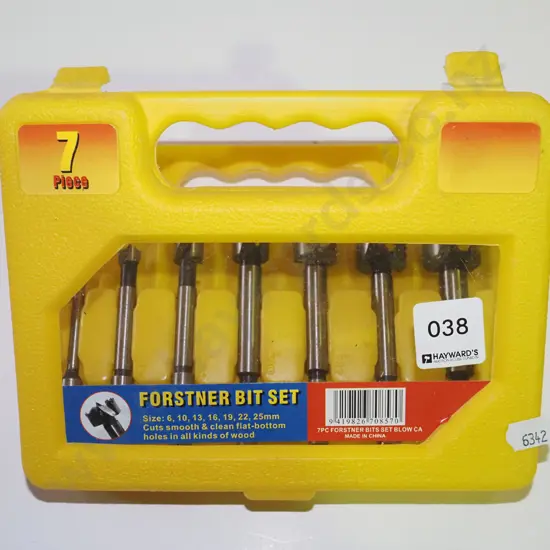 cased Forstner 7 piece bit set