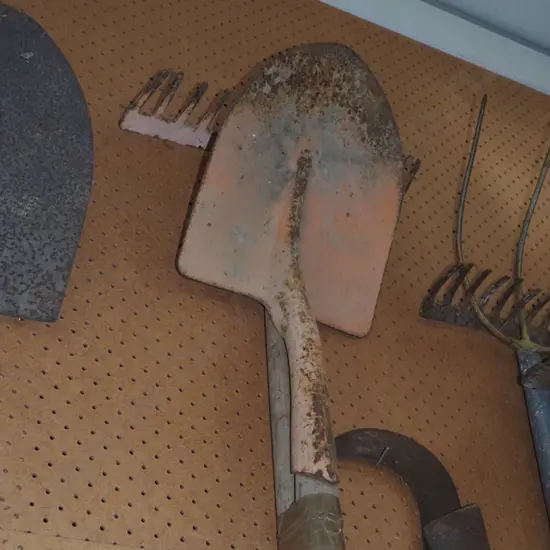rake, shovel