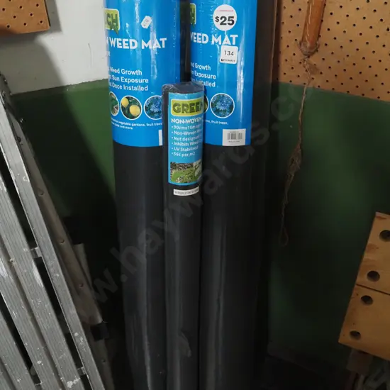 3x rolls of as new weed mat
