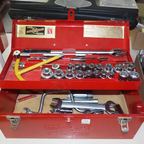 Sidchrome 27 piece socket set and additional tools