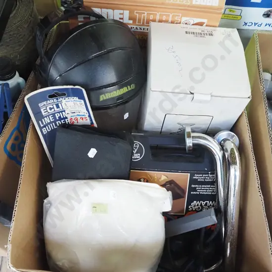 box; panel tape, protective mask, file set, light fitting etc