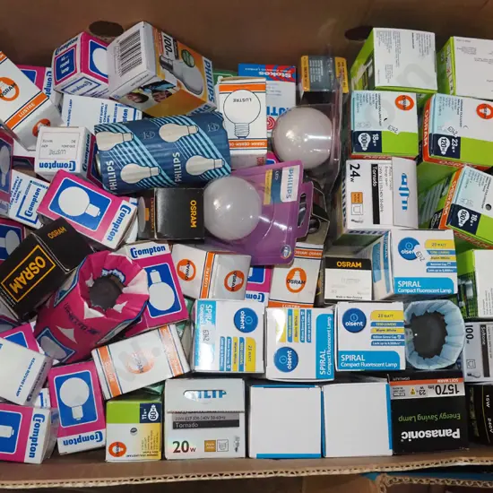 box of light bulbs