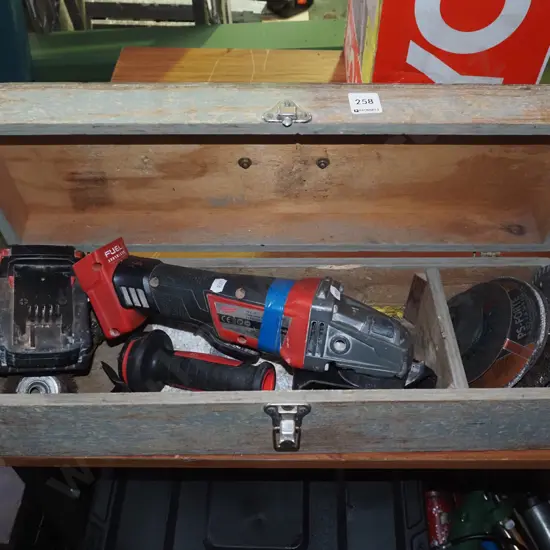 Milwaukee battery powered angle grinder - has battery, no charger