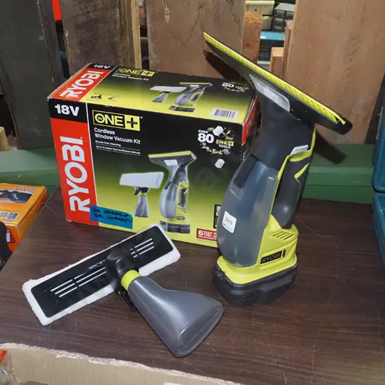 Ryobi 18V cordless window vacuum kit - no battery or charger