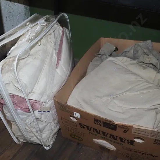 plastic bag, painter's drop cloths