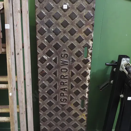 Sparrows cast iron crossing plate