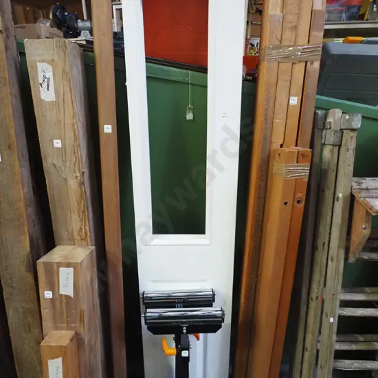 pair of bi fold doors with tracks, cut outs for windows H-1990 W-400 Each door