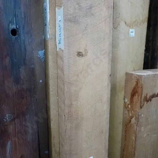 2x lengths of rough sawn kauri Tallest 2065x165x45