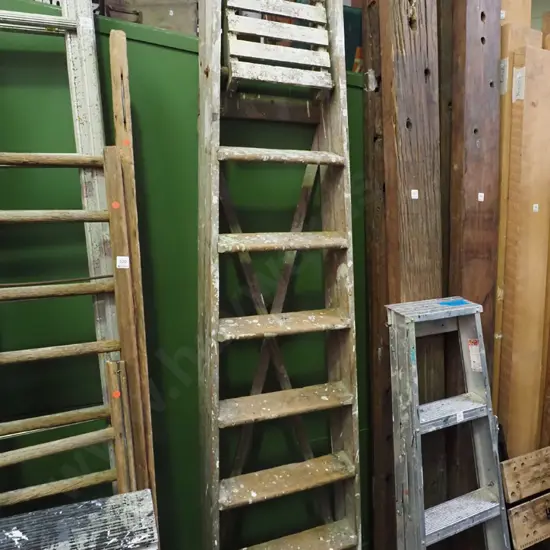 wooden 7 step painter's ladder