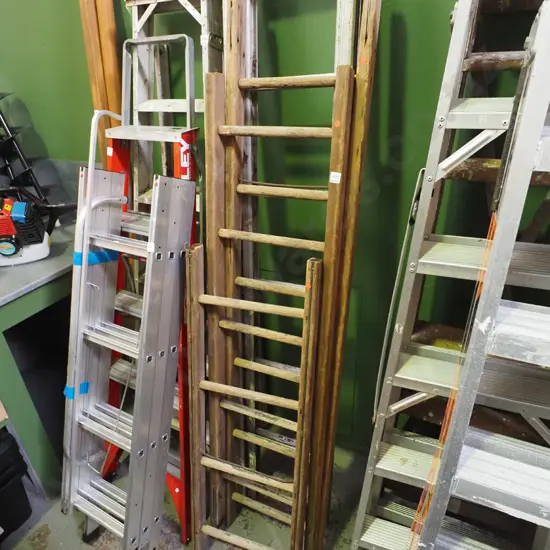 3x cut down sections of oregon extension ladder