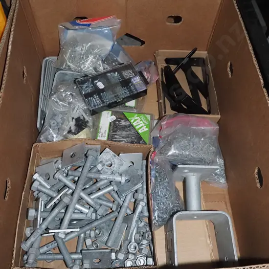 box; nuts, bolts, washers etc