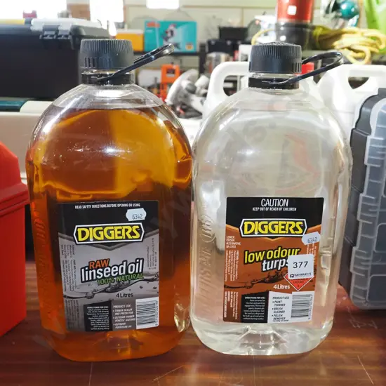 Diggers linseed oil, Diggers low odour turps