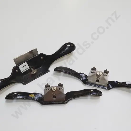 3x metal spoke shaves