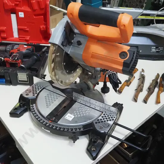 small Jobmate 210mm compound mitre box saw