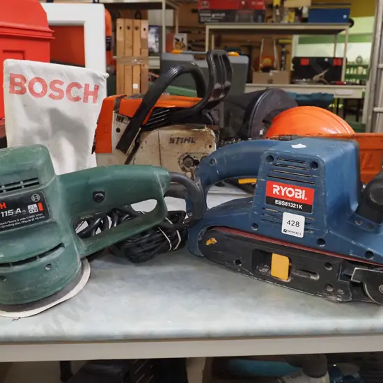 Ryobi belt sander, Bosch orbital sander