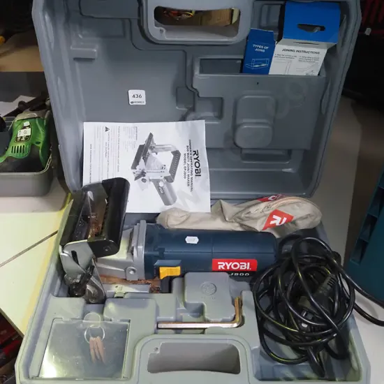 cased ryobi joiner/biscuit maker