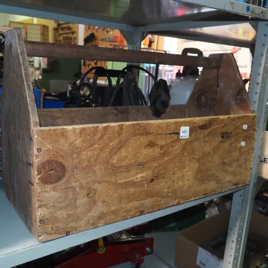 homemade wooden tool crate