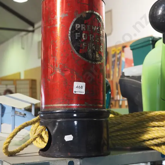 thermette, coil of yellow rope