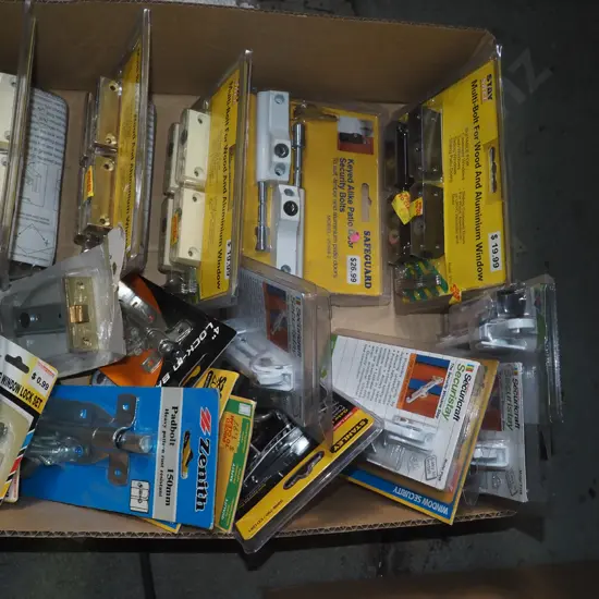 box of window bolts, restricters, lock sets etc