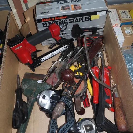 staplers, egg beater drill, cold chisel etc