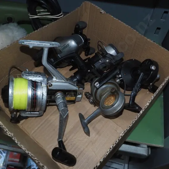 boxed 5 spinning reels