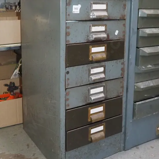 7 drawer metal filing cabinet