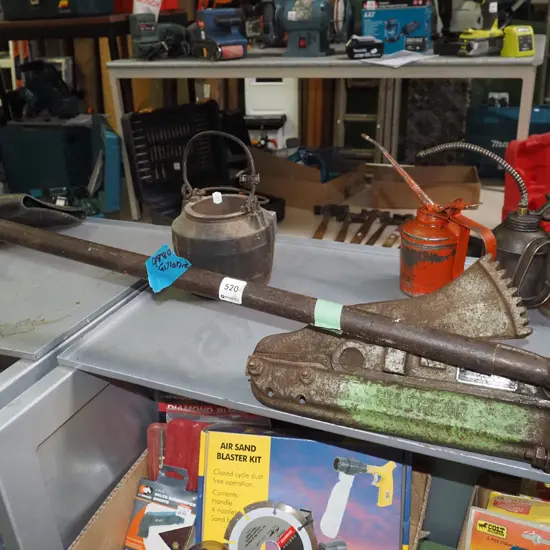 vintage metal guillotine