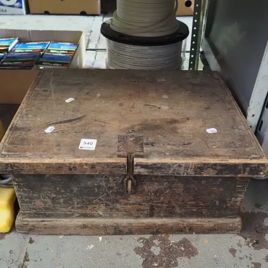 vintage wooden tool box