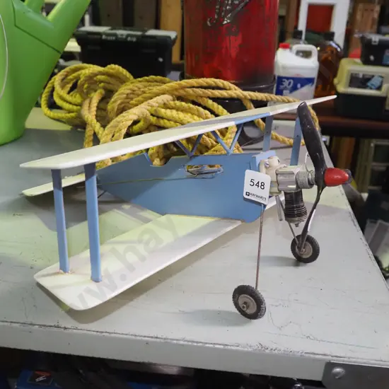 small wooden model plane - some damage to tail