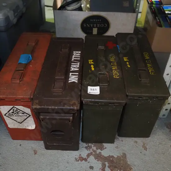 4x small ammunition cases