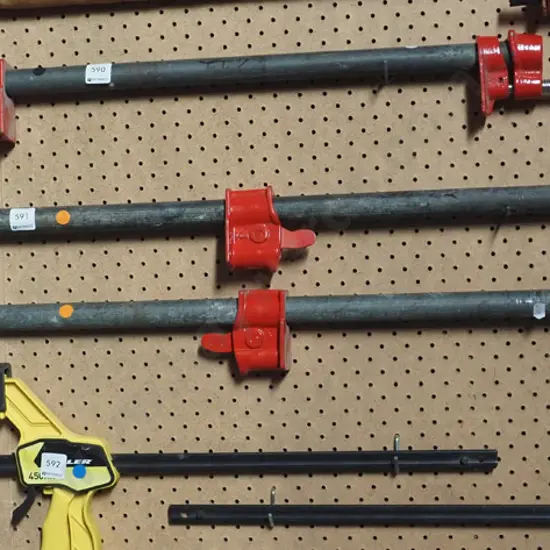 2x pipe clamps - L-1100 orange dots