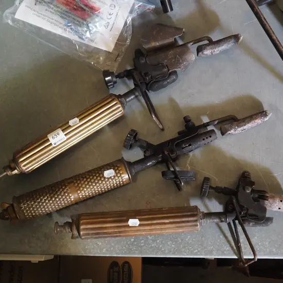 3x vintage blow torches