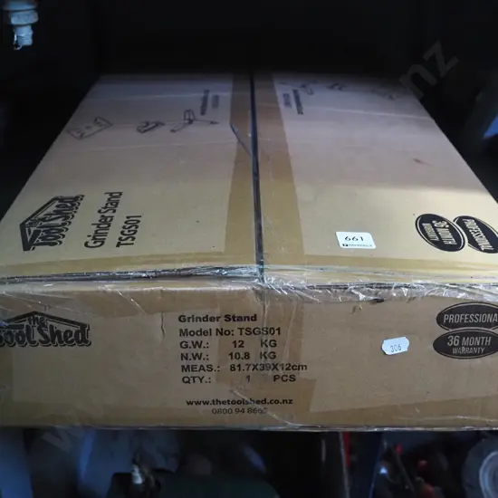 as new boxed Tool Shed grinder stand