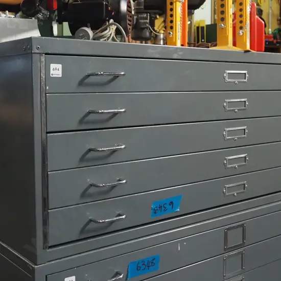 5 drawer metal plan drawers