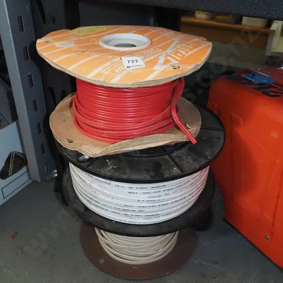 3x spools of electrical cable