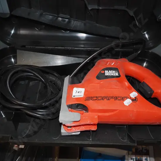 cased Black & Decker scorpion saw