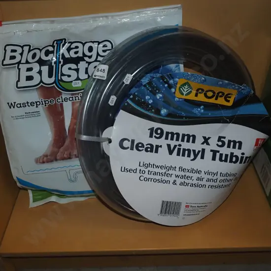clear vinyl tubing, blockage buster waste pipe cleaning system